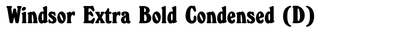 Windsor Extra Bold Condensed (D)